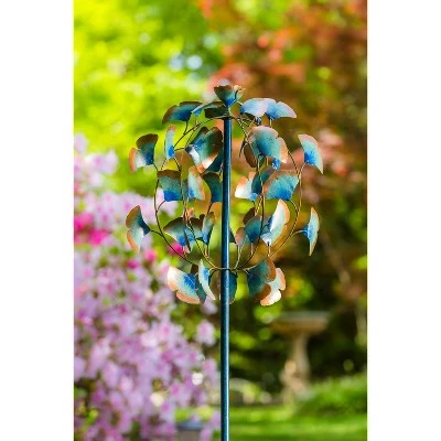 Coupon 👏 Evergreen 50.7" Wind Spinner, Patina Gingko Leaves 👍 8 Coupon 👏 Evergreen 50.7" Wind Spinner, Patina Gingko Leaves 👍 - Image 6