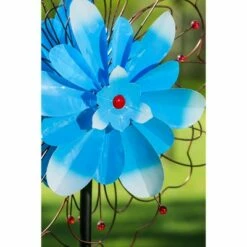 Brand new 👍 Evergreen 75"H Wind Spinner, Blue Floral with Wire Detailing 🛒 -Garden Decor Shop unnamed file 14184