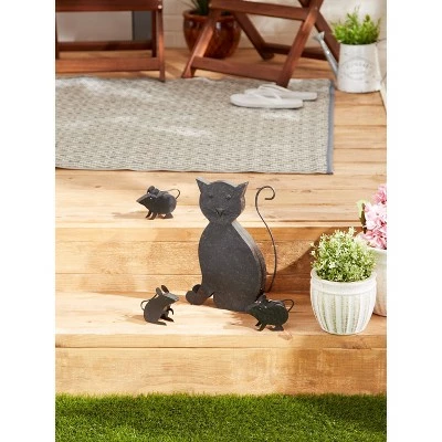 Cheap β¨ Zingz & Thingz Zingz & Thingz 7" Metal Cat with Mice Sculpture Black π 5 Cheap β¨ Zingz & Thingz Zingz & Thingz 7" Metal Cat with Mice Sculpture Black π - Image 4