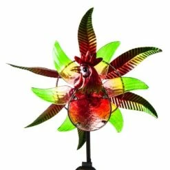 Discount 😉 Evergreen 48"H Solar Staked Wind Spinner, Glass Rooster 🛒 -Garden Decor Shop unnamed file 14228