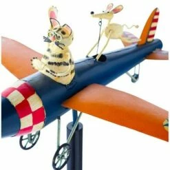 Coupon 🎁 Wind & Weather Metal Cat and Mouse Airplane Whirligig ✔️ -Garden Decor Shop unnamed file 14241