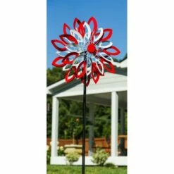 Best deal 🛒 Evergreen 75"H Wind Spinner, Red and White Patriotic Leaves 💯 -Garden Decor Shop unnamed file 14255