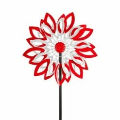Best deal 🛒 Evergreen 75"H Wind Spinner, Red and White Patriotic Leaves 💯 -Garden Decor Shop unnamed file 14259