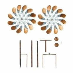 Cheapest ⌛ Evergreen 75"H Wind Spinner, Copper and Verdigris Paddles- 🤩 -Garden Decor Shop unnamed file 14278