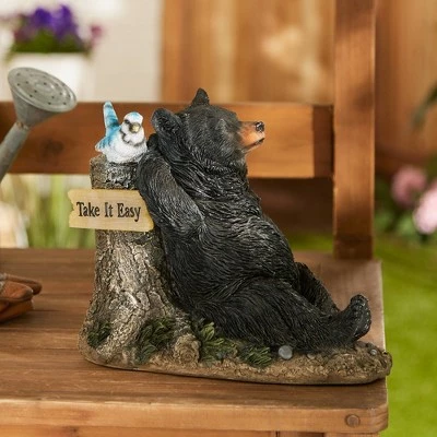 Budget π Zingz & Thingz Zingz & Thingz 8.5" Polyresin Lounging Bear Solar Light Statue Dark Brown β 5 Budget π Zingz & Thingz Zingz & Thingz 8.5" Polyresin Lounging Bear Solar Light Statue Dark Brown β - Image 4
