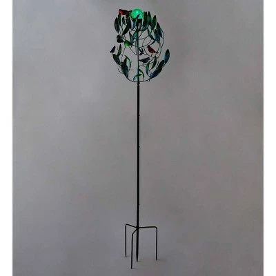 Brand new π― Wind & Weather Metal Tree Spinner with Four Red Birds and Color-Changing Lighted Solar Orb βοΈ 7 Brand new π― Wind & Weather Metal Tree Spinner with Four Red Birds and Color-Changing Lighted Solar Orb βοΈ - Image 5