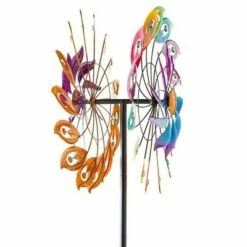 Best Pirce 😍 Wind & Weather Colorful Feather Spiral Spinner with Faceted Acrylic Beads 🌟 -Garden Decor Shop unnamed file 14321