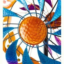 Best Pirce 😍 Wind & Weather Colorful Feather Spiral Spinner with Faceted Acrylic Beads 🌟 -Garden Decor Shop unnamed file 14323