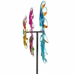 Cheapest 🛒 Wind & Weather Rainbow Colored Three-Ring Circus Metal Wind Spinner 👏 -Garden Decor Shop unnamed file 14328