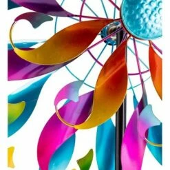 Cheapest 🛒 Wind & Weather Rainbow Colored Three-Ring Circus Metal Wind Spinner 👏 -Garden Decor Shop unnamed file 14329