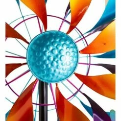 Cheapest 🛒 Wind & Weather Rainbow Colored Three-Ring Circus Metal Wind Spinner 👏 -Garden Decor Shop unnamed file 14330