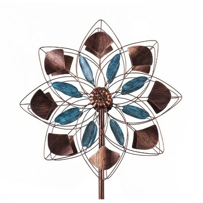 Flash Sale ✨ Evergreen 75"H Wind Spinner, Verdigris and Copper Petals ❤️ 5 Flash Sale ✨ Evergreen 75"H Wind Spinner, Verdigris and Copper Petals ❤️ - Image 3
