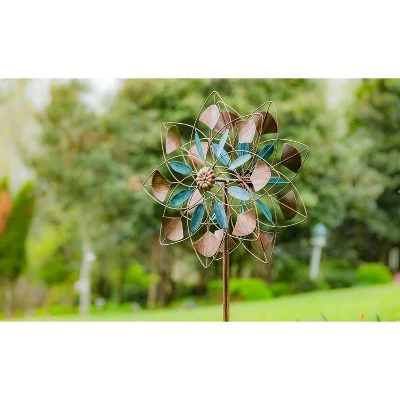 Flash Sale ✨ Evergreen 75"H Wind Spinner, Verdigris and Copper Petals ❤️ 10 Flash Sale ✨ Evergreen 75"H Wind Spinner, Verdigris and Copper Petals ❤️ - Image 8