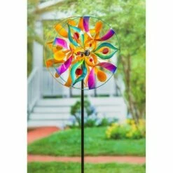 Cheap 👍 Evergreen 75"H Wind Spinner, Mardi Gras- Fade and Weather Resistant Outdoor Decor 🧨