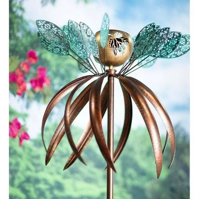 Top 10 β¨ Wind & Weather Patina Leaves and Bronze-Colored Swirls Metal Wind Spinner with Golden Laser-Cut Leaf π 4 Top 10 β¨ Wind & Weather Patina Leaves and Bronze-Colored Swirls Metal Wind Spinner with Golden Laser-Cut Leaf π - Image 2