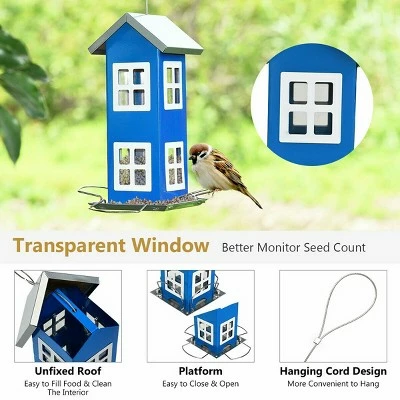 Wholesale 𧨠Costway Outdoor Wild Bird Feeder Weatherproof House Design Garden Yard Decoration π 6 Wholesale 𧨠Costway Outdoor Wild Bird Feeder Weatherproof House Design Garden Yard Decoration π - Image 5