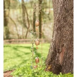 Top 10 π Wind & Weather Three-Bell Wind Chime Metal Garden Stake With Weathered Bronze-Colored Finish π―