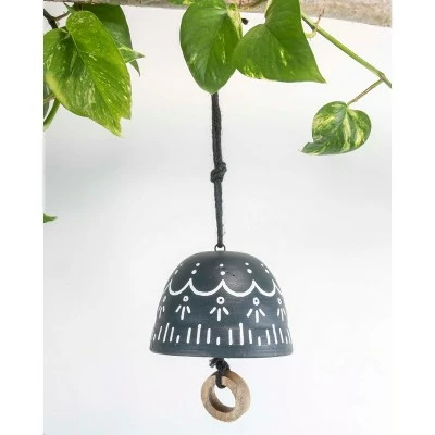 Best deal π Navy and White Painted Terracotta Decorative Bell - Foreside Home & Garden β 3 Best deal π Navy and White Painted Terracotta Decorative Bell - Foreside Home & Garden β