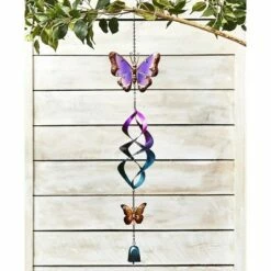 Cheapest 👏 The Lakeside Collection Lakeside Hanging Butterfly Wind Spinner with Bell Chime - Garden Décor Accent 🥰