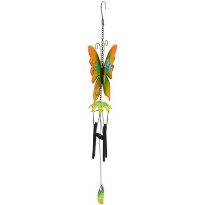 Best reviews of π Northlight 15.75" Orange and Green Metal Butterfly Outdoor Garden Windchime 𧨠4 Best reviews of π Northlight 15.75" Orange and Green Metal Butterfly Outdoor Garden Windchime 𧨠- Image 2
