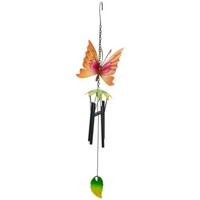 Outlet π₯° Northlight 19" Orange Metal Butterfly Outdoor Garden Windchime π₯° 6 Outlet π₯° Northlight 19" Orange Metal Butterfly Outdoor Garden Windchime π₯° - Image 4
