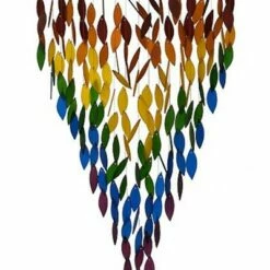 Flash Sale π Gold Crest Distribution Home & Garden 35.0" Premiere Rainbow Chime Waterfall Driftwood Gold Crest Distributing - Bells And Wind Chimes π