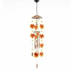 Best Pirce ⭐ Wind & Weather Solar Fall Mobile with Wind Chimes 🔔
