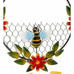 Best deal 🎁 Wind & Weather Handcrafted Reclaimed Metal and Recycled Glass Honey Bee Wind Chime 😀 -Garden Decor Shop unnamed file 1624