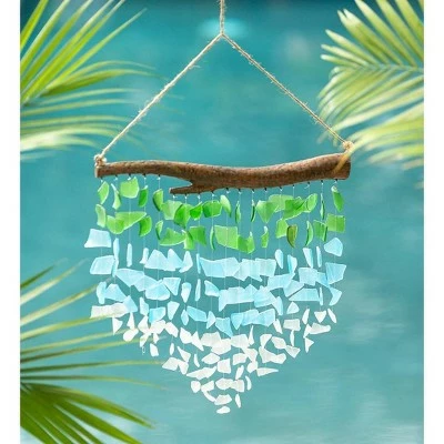 Discount π Wind & Weather Handcrafted Recycled Glass Hung From a Metal Branch Ocean Waves Wind Chime β¨ 2 Discount π Wind & Weather Handcrafted Recycled Glass Hung From a Metal Branch Ocean Waves Wind Chime β¨