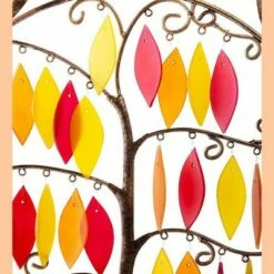 Best Pirce ⭐ Wind & Weather Round Metal and Glass Tree of Life Fall Colors Wind Chime 🛒 -Garden Decor Shop unnamed file 1660