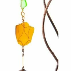 Hot Sale ✨ Wind & Weather Metal and Colorful Recycled Glass Double Wind Chime with River Rock Base 👏 -Garden Decor Shop unnamed file 1666