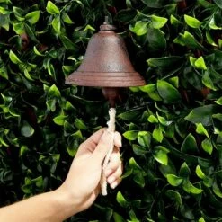 Discount π Farmlyn Creek Cast Iron Dinner Bell, Hanging Bell Rustic Home DΓ©cor, Brown, 4.6 Inches π