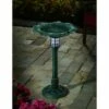 Wholesale ⌛ Evergreen Garden Outdoor Decor Solar Plastic Bird Bath Lily Pad in Green Patina For Homes Gardens Yards Lawn and Patio 💯