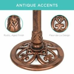 Brand new 🎁 Best Choice Products Lily Leaf Pedestal Bird Bath Decoration for Patio, Garden, Backyard w/ Floral Accents 👏 -Garden Decor Shop unnamed file 1741