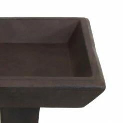 Hot Sale ✨ Sunnydaze Decor Sunnydaze Outdoor Glass Fiber Reinforced Concrete Patio Garden Simply Square Modern Bird Bath - 23" - Brown 😉 -Garden Decor Shop unnamed file 1750