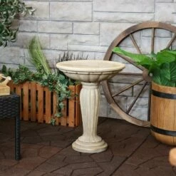 New 🧨 Sunnydaze Decor Sunnydaze Outdoor Glass Fiber Reinforced Concrete Patio Garden Grecian Column Style Bird Bath - 20" - White 🔔 -Garden Decor Shop unnamed file 1767