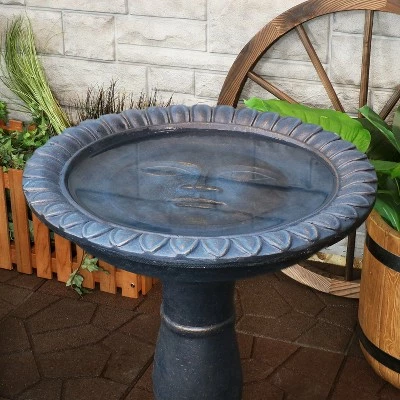 New π Sunnydaze Decor Sunnydaze Outdoor Glass Fiber Reinforced Concrete Patio Garden FaΓ§ade du Soleil Bird Bath - 26" - Blue π 8 New π Sunnydaze Decor Sunnydaze Outdoor Glass Fiber Reinforced Concrete Patio Garden FaΓ§ade du Soleil Bird Bath - 26" - Blue π - Image 6