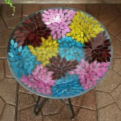 Brand new 🔥 Sunnydaze Decor Sunnydaze Outdoor Garden Patio Bird Bath with Metal Stand and Multi-Colored Mosaic Petal Design Bowl - 14" ✔️ -Garden Decor Shop unnamed file 1800