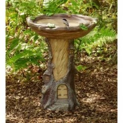 Coupon π Plow & Hearth - Full-Size Fairy Garden Birdbath - Weather-Resistant with Hand Painted Details π