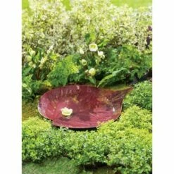 Brand new ✨ Leaf Birdbath - red - Gardener's Supply Company ✔️ -Garden Decor Shop unnamed file 1817