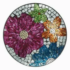 Buy 🛒 23" Outdoor Floral Glass Birdbath Bowl with Metal Stand - Alpine Corporation 🎉 -Garden Decor Shop unnamed file 1826