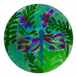 Cheapest 🎉 Northlight 18” Colorful Dragonfly with Green Leaves Hand Painted Glass Outdoor Patio Birdbath ⌛ -Garden Decor Shop unnamed file 1839