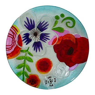 New β€οΈ Northlight 21β White and Blue Hand Painted Floral Glass Outdoor Patio Birdbath π 4 New β€οΈ Northlight 21β White and Blue Hand Painted Floral Glass Outdoor Patio Birdbath π - Image 3