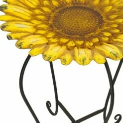 Cheapest 👍 Alpine Corporation Alpine 19" Embossed Iron/Glass Sunflower Birdbath Yellow 🔥 -Garden Decor Shop unnamed file 1854
