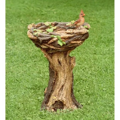 Best reviews of π Plow & Hearth - Charming Weather-Safe Resin Succulent Birdbath Resembling Tree Trunk π― 3 Best reviews of π Plow & Hearth - Charming Weather-Safe Resin Succulent Birdbath Resembling Tree Trunk π― - Image 2
