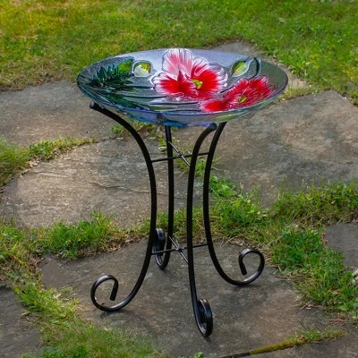 Wholesale π Northlight 21" Butterfly and Carnations Hand Painted Glass Outdoor Birdbath π€© 3 Wholesale π Northlight 21" Butterfly and Carnations Hand Painted Glass Outdoor Birdbath π€©