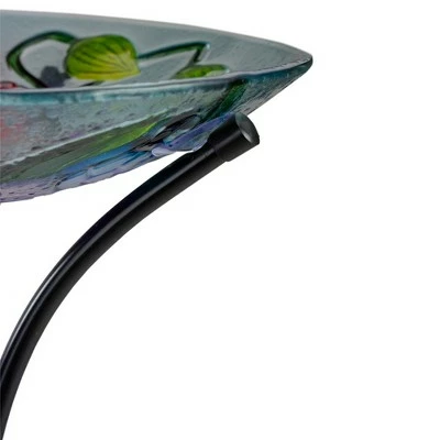 Wholesale π Northlight 21" Butterfly and Carnations Hand Painted Glass Outdoor Birdbath π€© 5 Wholesale π Northlight 21" Butterfly and Carnations Hand Painted Glass Outdoor Birdbath π€© - Image 3