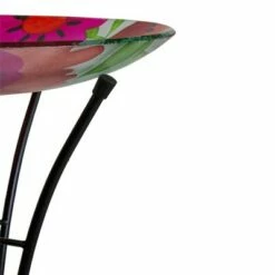 Best Pirce ⭐ Northlight 18” Red and Blue ☀️ Summer Flowers Hand Painted Glass Outdoor Patio Birdbath ✨ -Garden Decor Shop unnamed file 1884