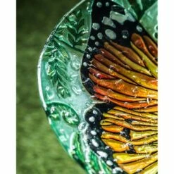 Coupon 🤩 Evergreen 18" Hand Painted Bird Bath with Crushed Glass, Monarch 🔔 -Garden Decor Shop unnamed file 1889