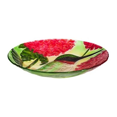 Top 10 π₯° Evergreen 18" Hand Painted Embossed Glass Bird Bath, Hummingbird with Red Lupine Florals π 2 Top 10 π₯° Evergreen 18" Hand Painted Embossed Glass Bird Bath, Hummingbird with Red Lupine Florals π